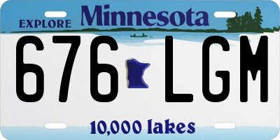 MN license plate 676LGM