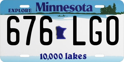 MN license plate 676LGO