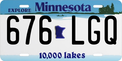 MN license plate 676LGQ