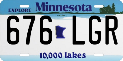MN license plate 676LGR