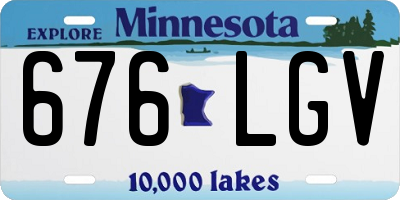 MN license plate 676LGV