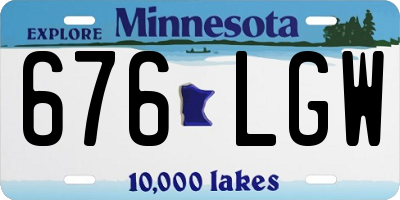 MN license plate 676LGW
