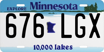 MN license plate 676LGX