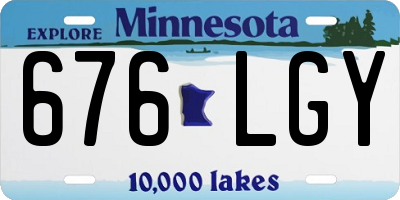MN license plate 676LGY