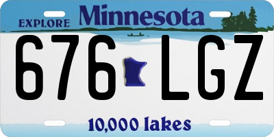 MN license plate 676LGZ
