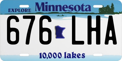 MN license plate 676LHA