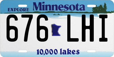 MN license plate 676LHI