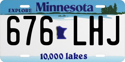 MN license plate 676LHJ
