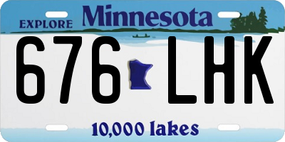 MN license plate 676LHK