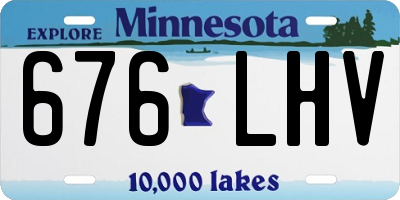 MN license plate 676LHV