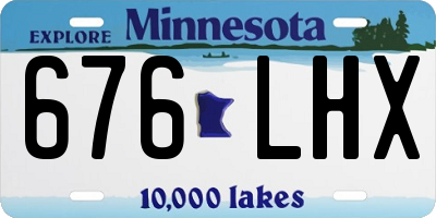 MN license plate 676LHX
