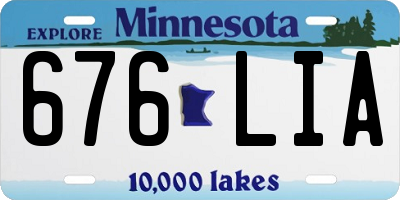 MN license plate 676LIA