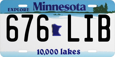 MN license plate 676LIB