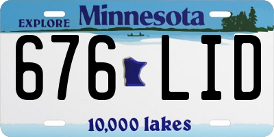 MN license plate 676LID