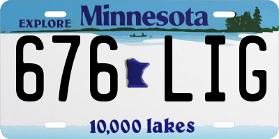 MN license plate 676LIG