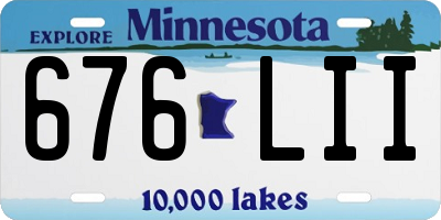 MN license plate 676LII