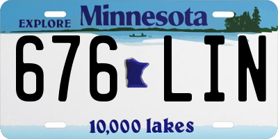 MN license plate 676LIN