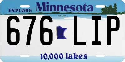MN license plate 676LIP