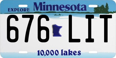 MN license plate 676LIT