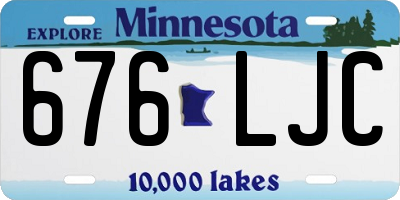 MN license plate 676LJC