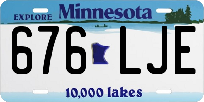MN license plate 676LJE