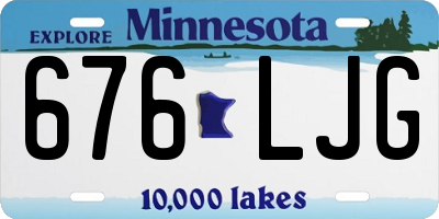 MN license plate 676LJG