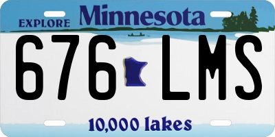 MN license plate 676LMS
