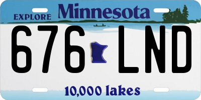 MN license plate 676LND
