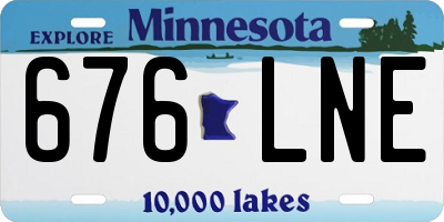 MN license plate 676LNE