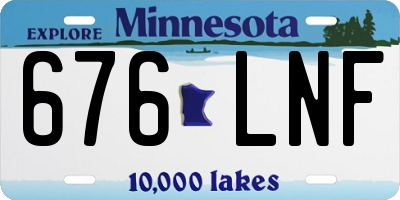 MN license plate 676LNF