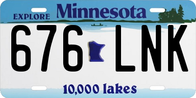 MN license plate 676LNK