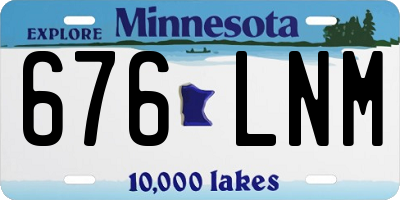 MN license plate 676LNM
