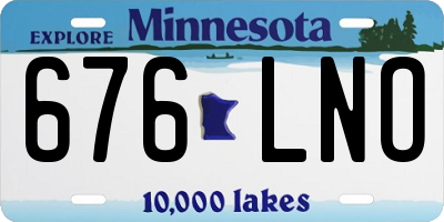 MN license plate 676LNO