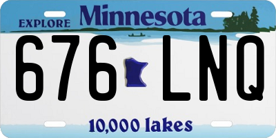 MN license plate 676LNQ