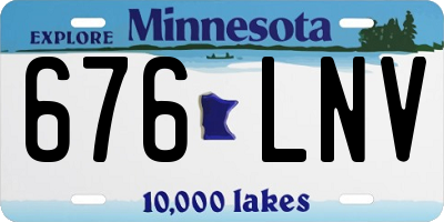 MN license plate 676LNV