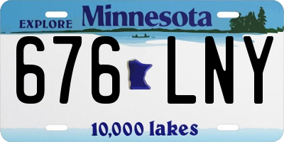 MN license plate 676LNY