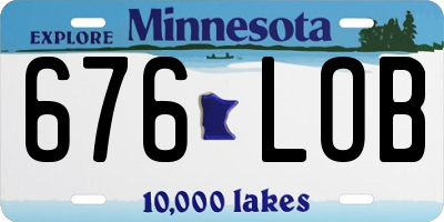 MN license plate 676LOB