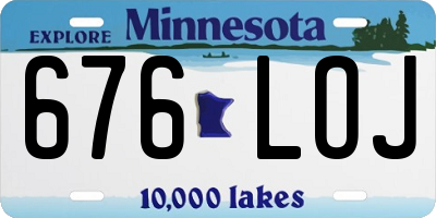 MN license plate 676LOJ
