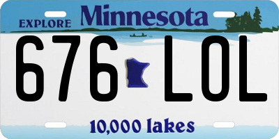 MN license plate 676LOL