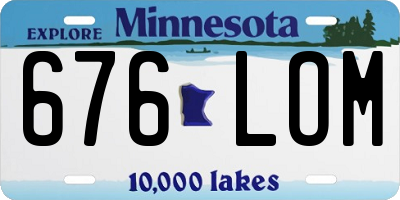 MN license plate 676LOM