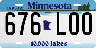 MN license plate 676LOO