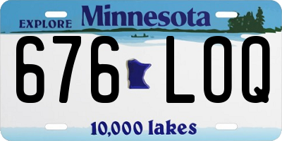 MN license plate 676LOQ