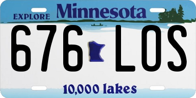 MN license plate 676LOS
