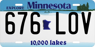 MN license plate 676LOV