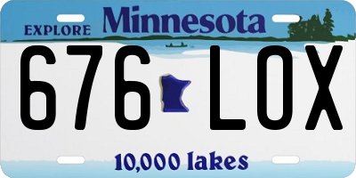 MN license plate 676LOX