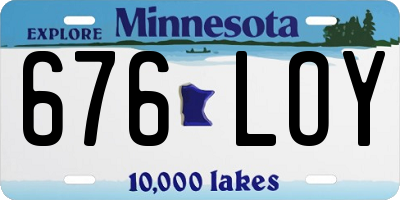 MN license plate 676LOY