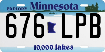 MN license plate 676LPB