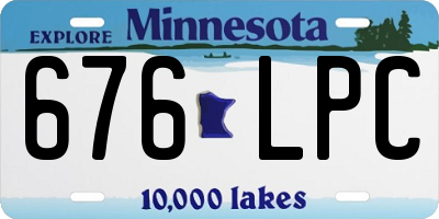 MN license plate 676LPC
