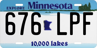 MN license plate 676LPF