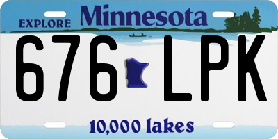 MN license plate 676LPK